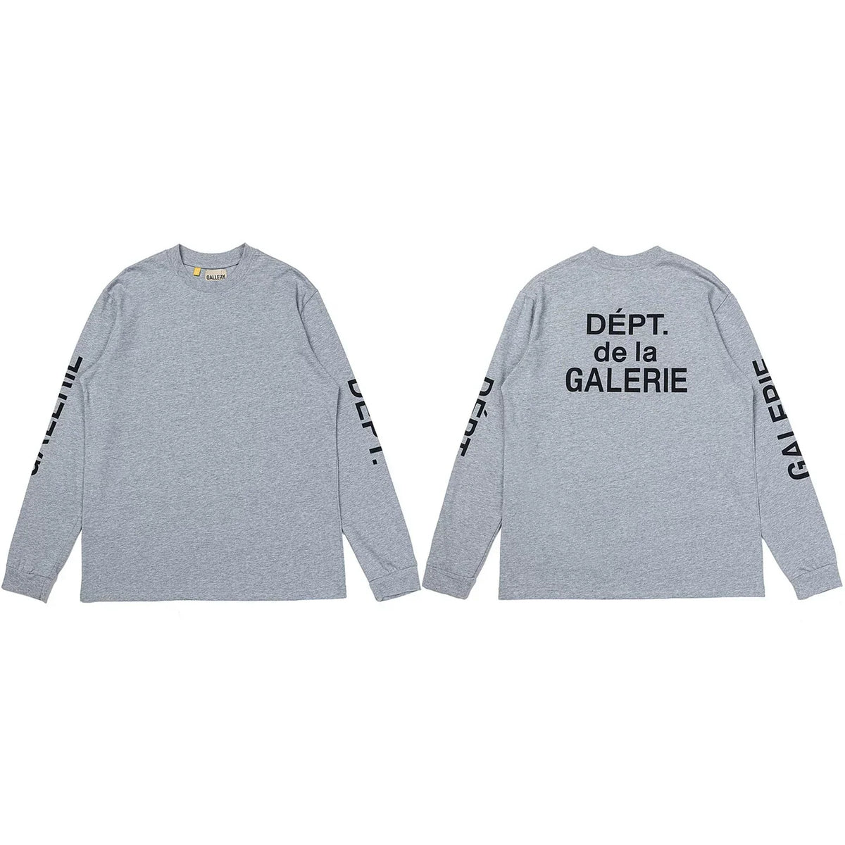 Gallery Dept. Sleeve Print DÉPT. de la GALERIE Long Sleeve T-Shirt - Light Grey